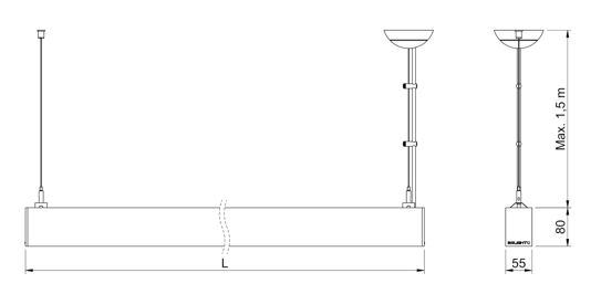 Stella Pendant Dimension